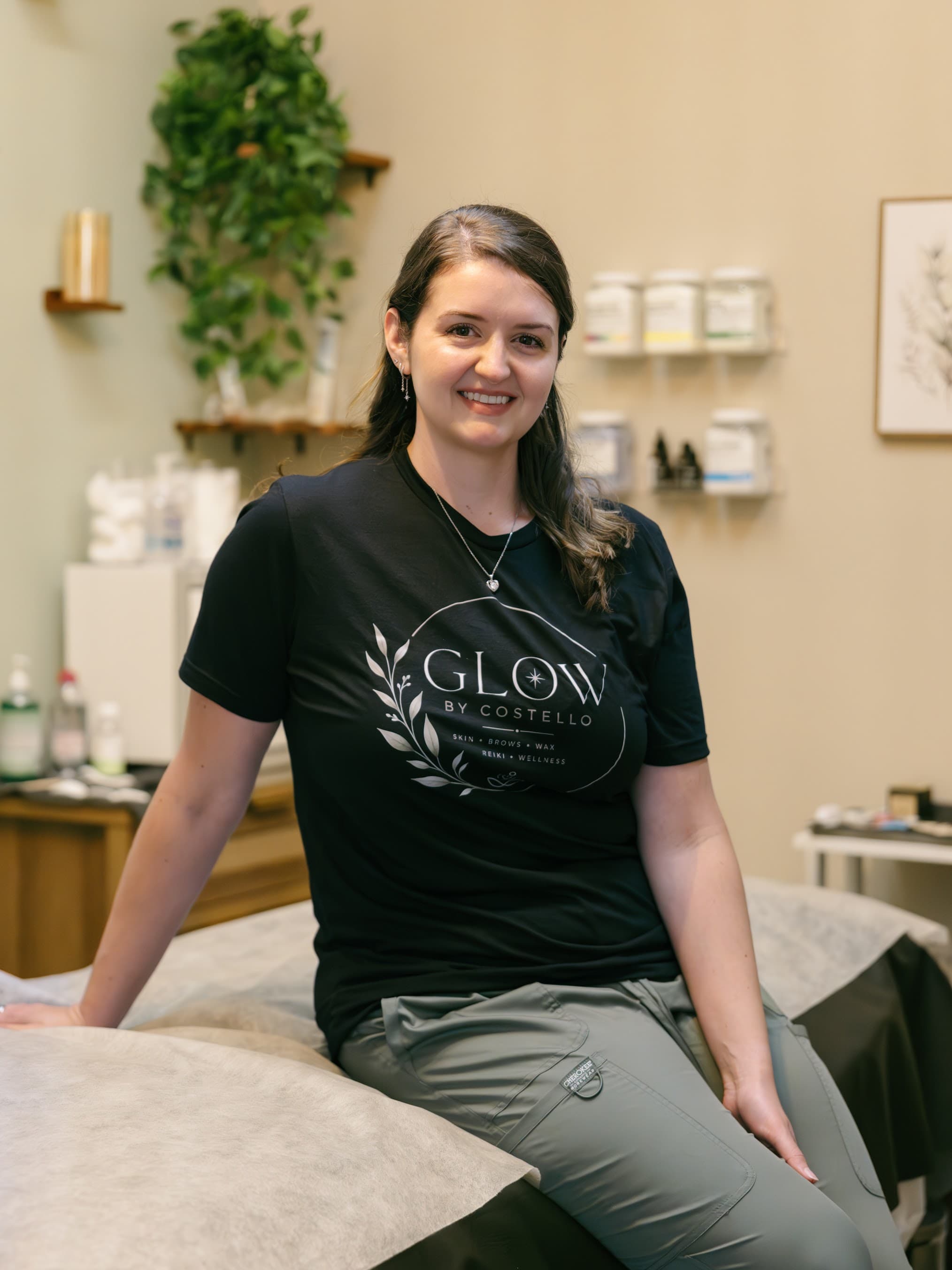 Shannon, esthetician and Reiki practitioner at Glow by Costello in Matthews, NC